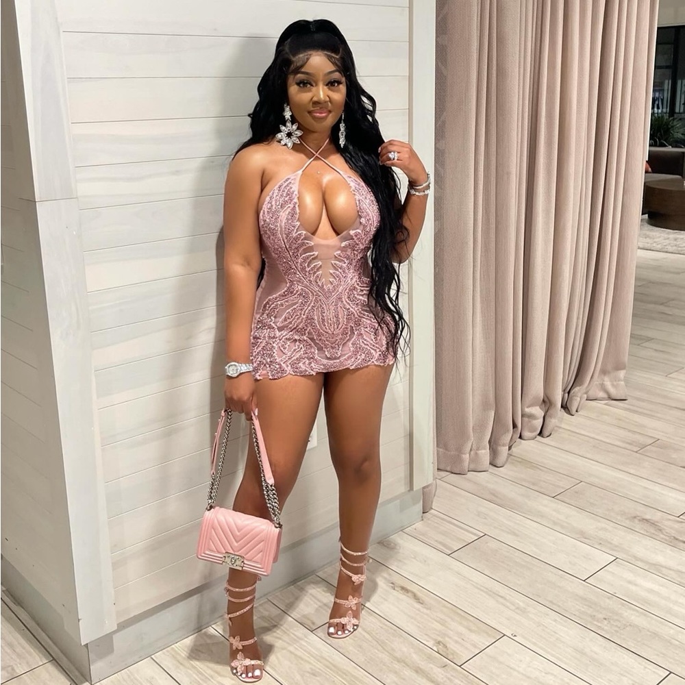 Custom Pink Birthday Dress Appliqué